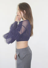 Load image into Gallery viewer, Maglia viola maniche voilant JEAN PAUL GAULTIER
