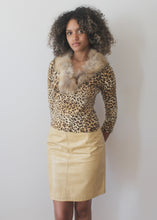 Load image into Gallery viewer, Maglia maculata collo pelliccia VINTAGE
