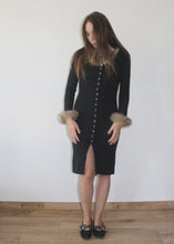 Load image into Gallery viewer, Abito collo/polsini pelliccia VINTAGE
