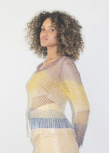 Load image into Gallery viewer, Maglia rete con perline e baguette D&amp;G
