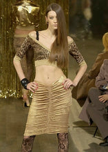 Load image into Gallery viewer, D&amp;G gold skirt SS 2001
