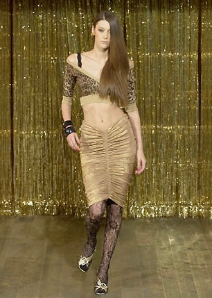 D&G gold skirt SS 2001