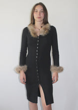 Load image into Gallery viewer, Abito collo/polsini pelliccia VINTAGE
